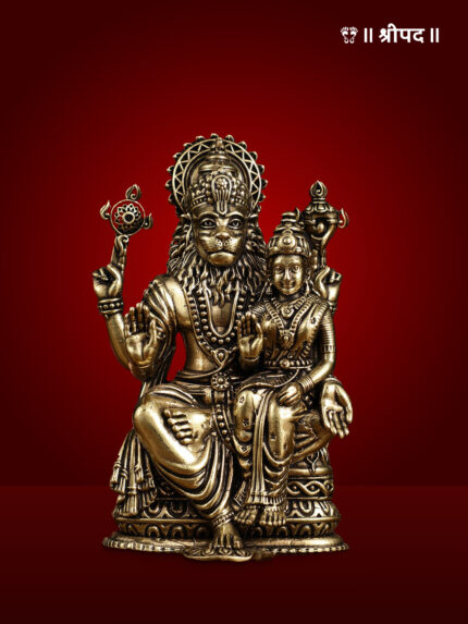 Narsimha Lakshmi Statue | 4-Inch | Brass