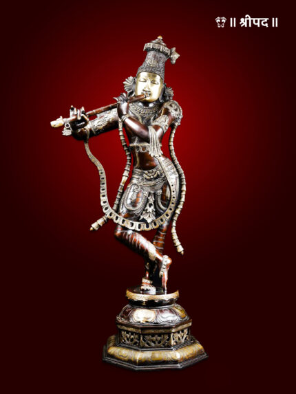 Tribhanga Murari Krishna | 45-Inch | Brass