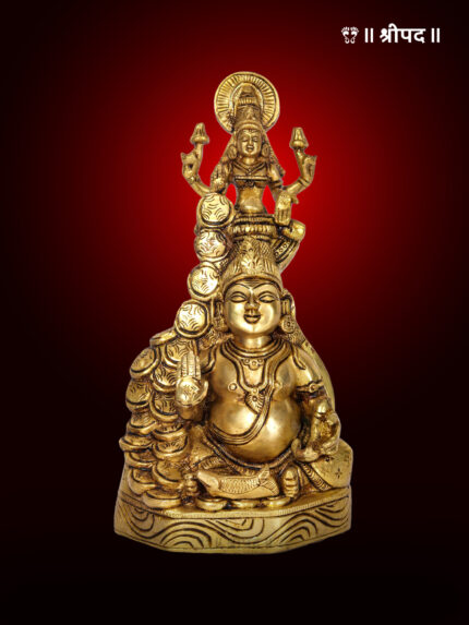 Kuber Lakshmi Idol | 10-Inch | Brass