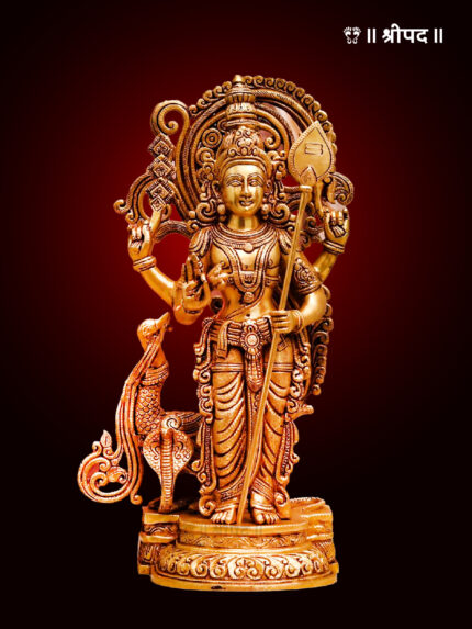 Lord Murugan/Kartikeya Idol | 20-Inch | Brass