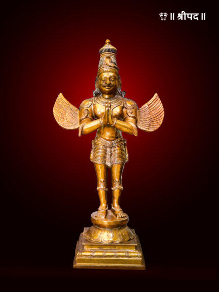 Standing Garuda Antique | 25-inch | Brass