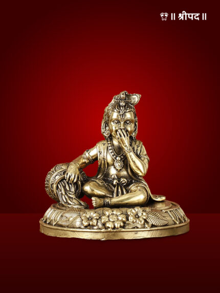 Baal Krishna Idol | 3-Inch | Brass