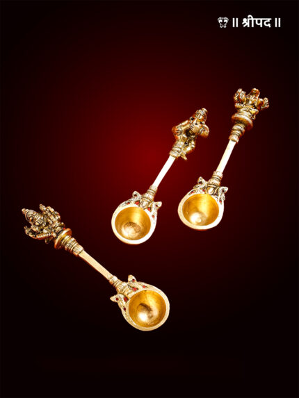 Pooja Ahuti Spoon | 6-Inch | Brass