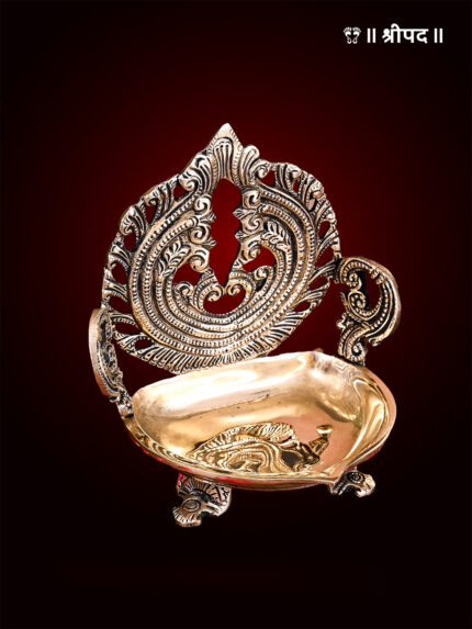 Traditional Hand Carved Diya | 7-Inch | Brass