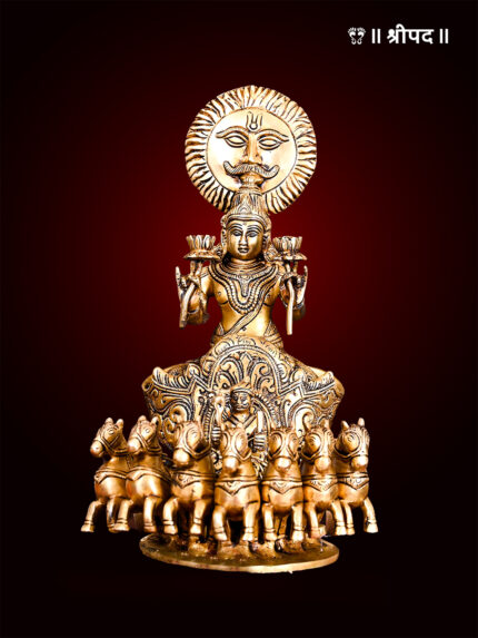 Superfine Surya Rath Idol | 12-Inch | Brass
