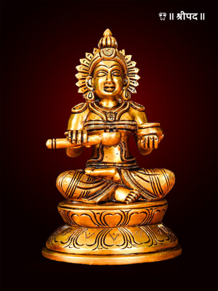 Superfine Annapurna Devi Statue | 6.5-Inch | Brass