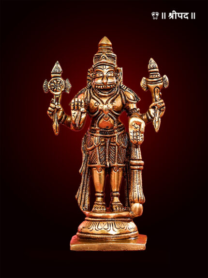 Superfine Standing Narsimha Idol | 6-Inch | Brass