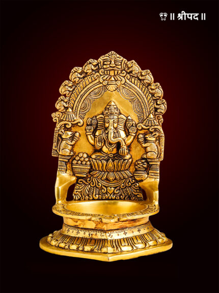 Ganesha Diya | 10.5-Inch | Brass