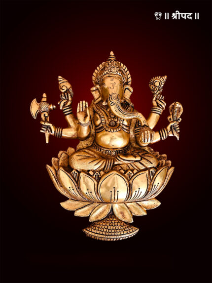 Lord Ganesha Wall Hanging | 13-Inch | Brass