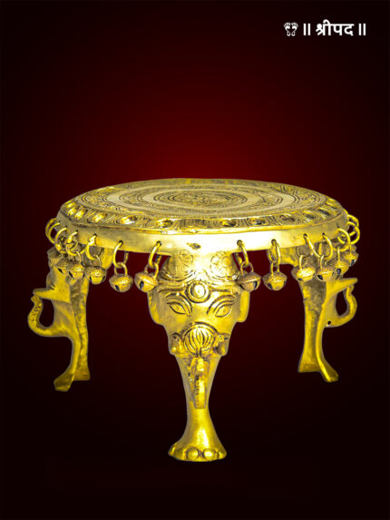 God Puja Chowki | 6-Inch | Brass