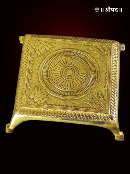 Chowki For God Idol Statue | 1-Inch | Brass