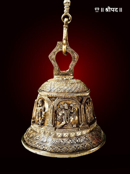 Lord Hanuman Temple Hanging Bell | 13-Inch | Brass