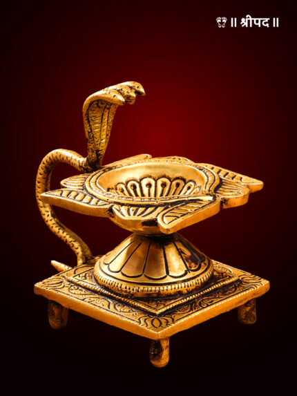 Snake Tulsi Diya | 4-Inch | Brass