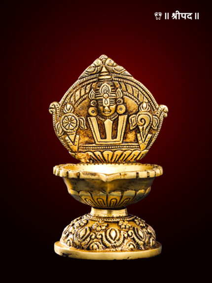 Balaji Shankh Chakra And Namah Diya | 6.5-Inch | Brass