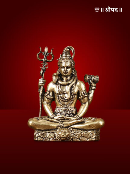 Superfine Miniature Lord Shiva idol | 2-Inch | Brass