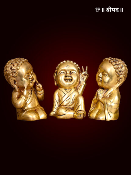 Baby Laughing Buddha | 7-Inch | Brass